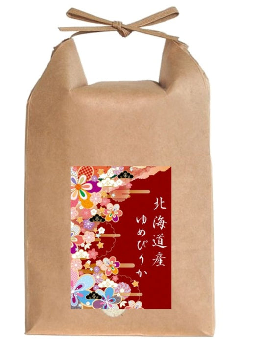 北海道米クラフト紙包装ゆめぴりか５ｋｇ